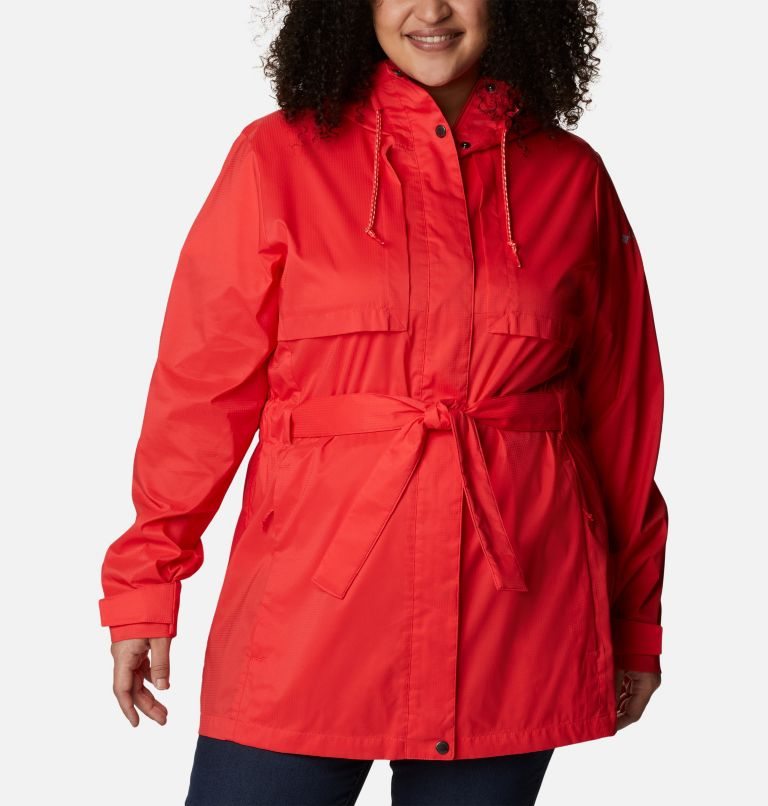 Women\'s Columbia Pardon My Trench Rain Jackets Red | Plus Size CA-YC8A4